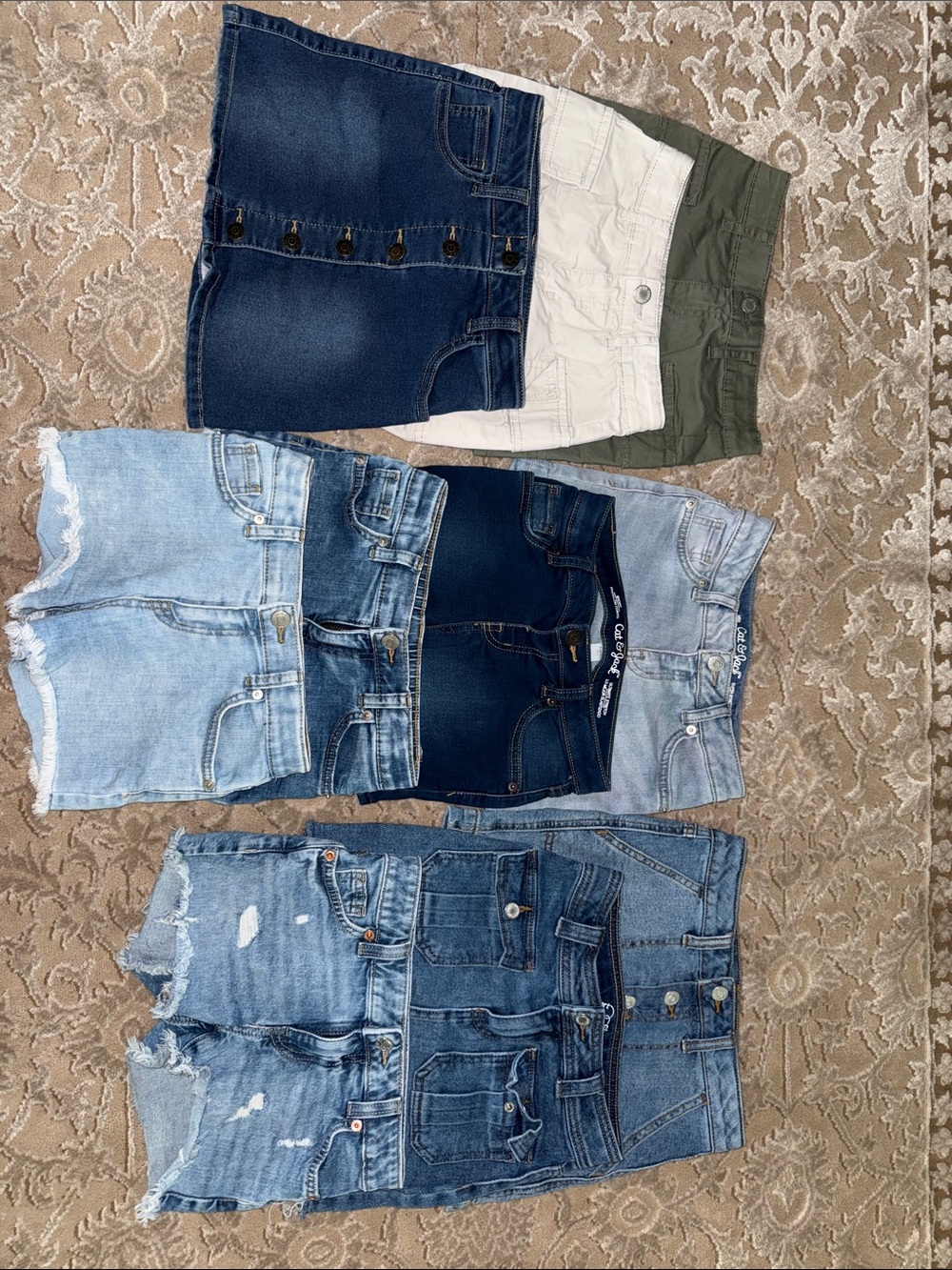 Girls cat & jack 6/7 5 skirt 5shorts